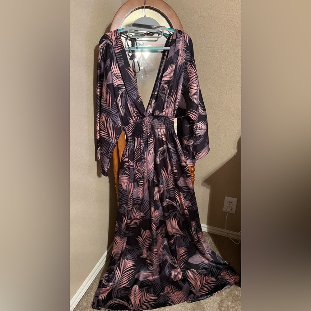 New MISA Los Angeles Bardot Dress in San Miguel Palm NWT Small